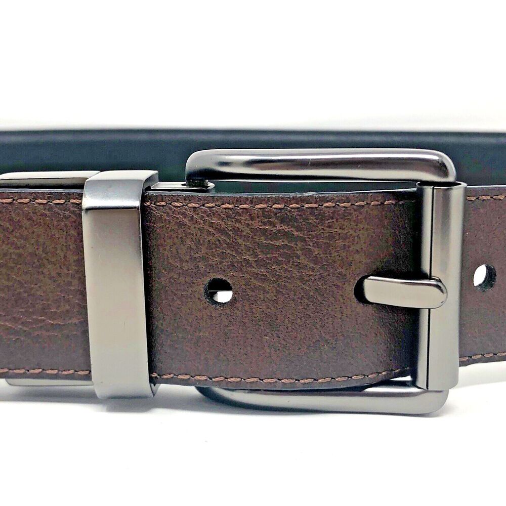 Levis Reversible Leather Belt Mens Size 38”  Brown Black Versatile Classic - Picture 7 of 11
